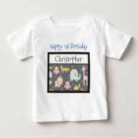 Happy First Birthday Safari Animals Muster