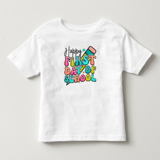 Happy First Day at School (zurück zur Schule) Tshi Kleinkind T-shirt