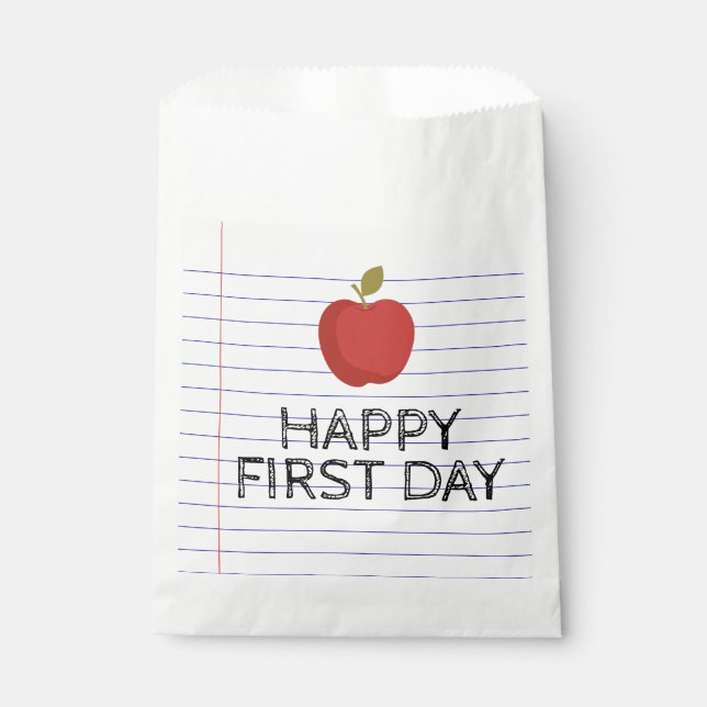 Happy First Day Back to School Apple Teacher Geschenktütchen (Vorderseite)