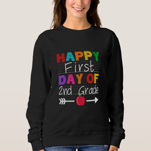 Happy First Day of 2nd Grade Student Boys Girls SE Sweatshirt (Vorderseite)