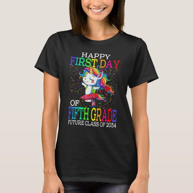 Happy First Day Of Fifth Grade Future Class Of 203 T-Shirt (Vorderseite)