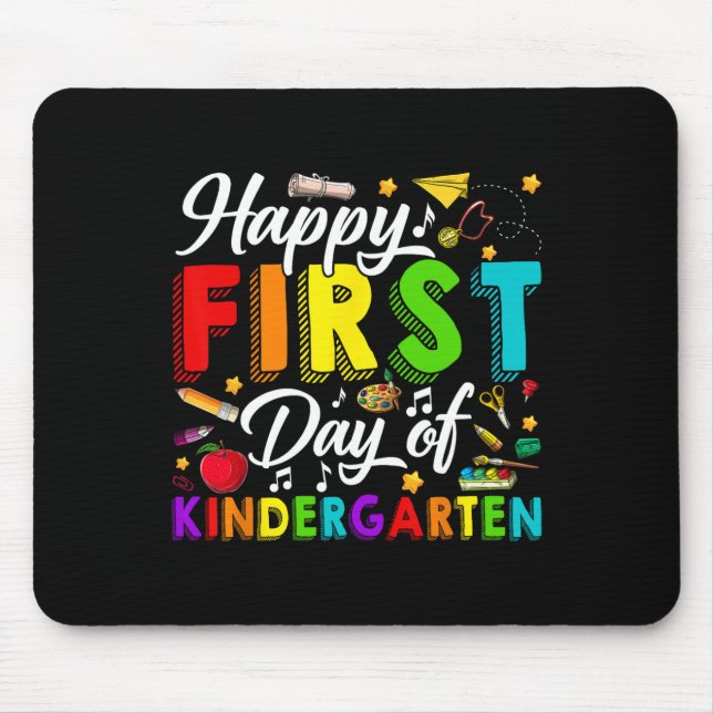 Happy First Day Of Kindergarten Back To School Boy Mousepad (Vorne)