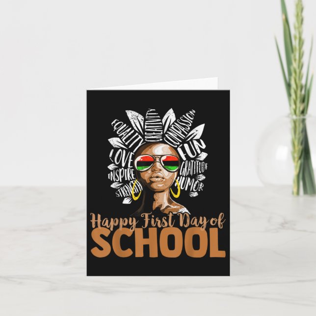 Happy First Day of School Teacher Karte (Vorderseite)