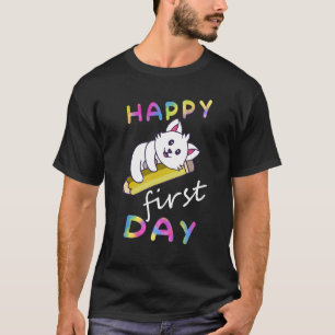 Happy First Day of School Teacher & Student With C T-Shirt