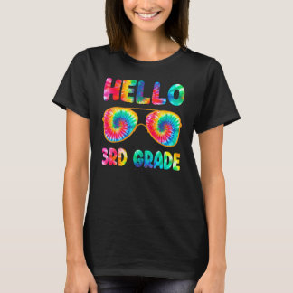 Happy First Day School Hello Third Grade Krawatte  T-Shirt