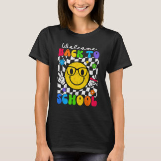 Happy First Day School Lächeln glückliche Gesicht  T-Shirt