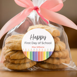 Happy First Day School Lehrer Sticker