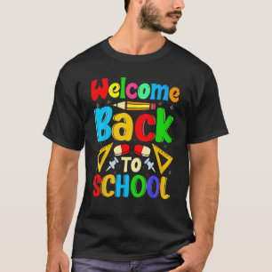 Happy First Day School Willkommen zurück zur Schul T-Shirt