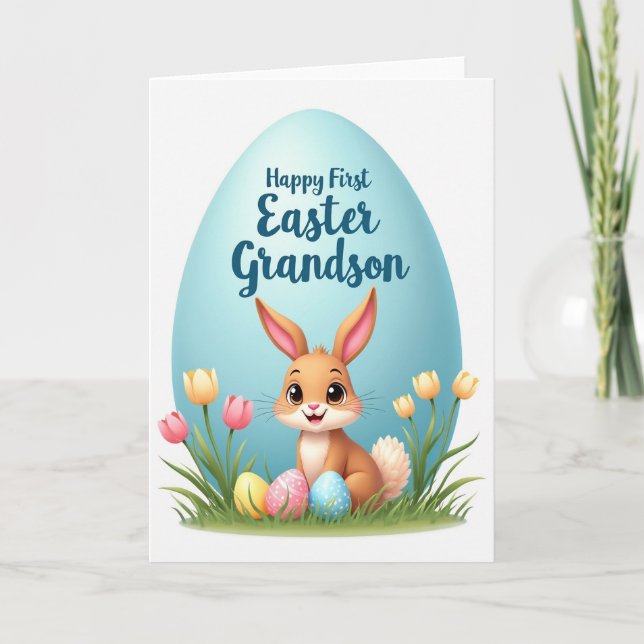 Happy First Easter Grandson Card Karte (Vorderseite)