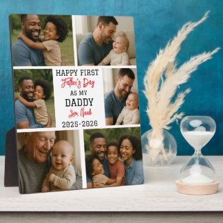Happy First Father Day Photo Collage Fotoplatte