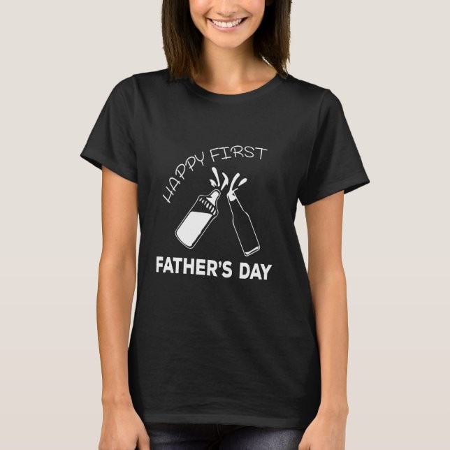 Happy First Father s Day Long Sleeve T-Shirt (Vorderseite)