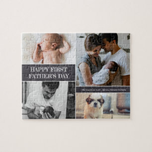 Happy First Father’s Day Photo Collage Family 