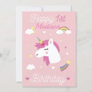 Happy First Geburtstag Einladung