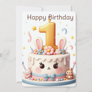 Happy First Geburtstag Feiertagskarte