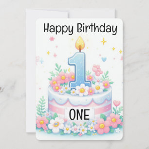 Happy First Geburtstag Feiertagskarte