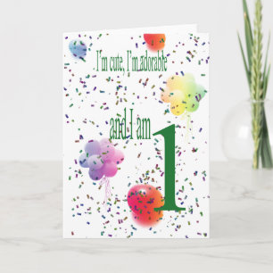 Happy First Geburtstag Karte