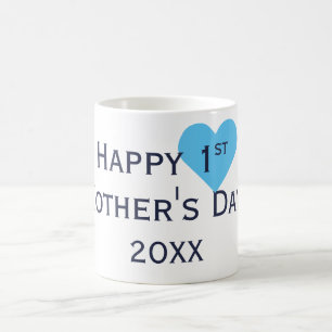 Happy First Mother Day Navy & Bright Blue Tasse