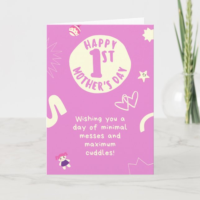 Happy First Mother's Day Card Dankeskarte (Vorderseite)