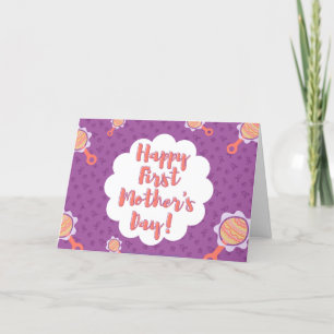 Happy First Mother's Day Card Dankeskarte