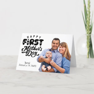 Happy First Mother's Day Custom Foto Card Feiertagskarte