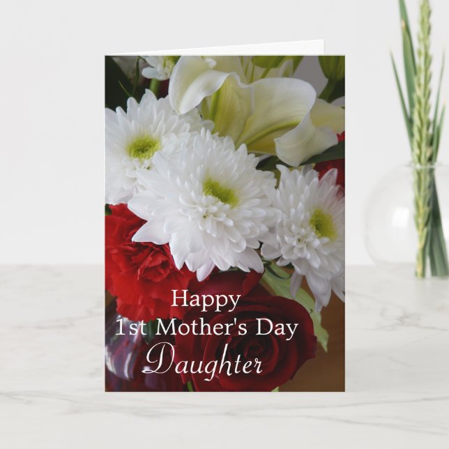 Happy First Mother's Day-Daughter/Hübsch Floral Karte (Vorderseite)