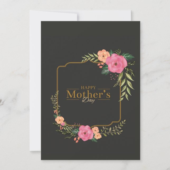 Happy First Mother's Day Heart Card Dankeskarte (Vorderseite)