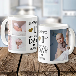 Happy First Mother's Day Mummy 5 Photo Collage Kaffeetasse
