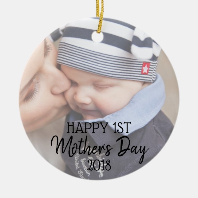 Happy First Mother's Day Ornament (Vorne)