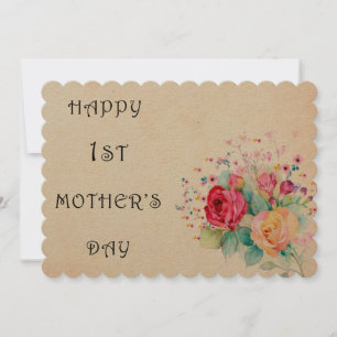 Happy First Mthers Day Blume Card Karte