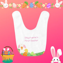 Happy First Oaster Monogram Niedlich Bunny Eggs