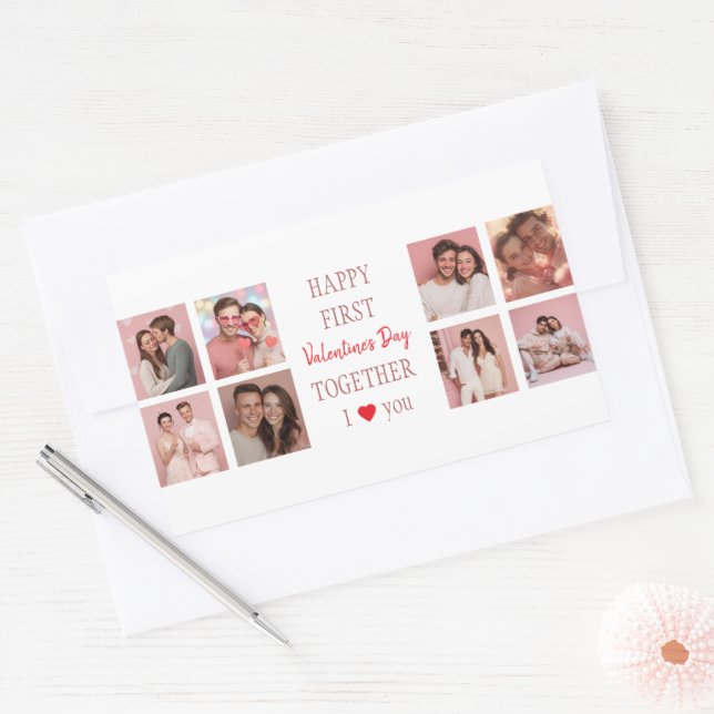 Happy First Valentine's Day Together Sticker Photo (Umschlag)