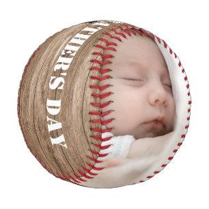 Happy First Vatertag 2 Foto Collage Wood Baseball