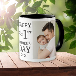 Happy First Vatertag 5 Foto Collage Tasse