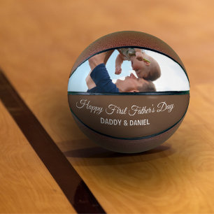 Happy First Vatertag Custom Foto & Text Basketball