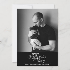 Happy First Vatertag Elegantes Typografisches Foto