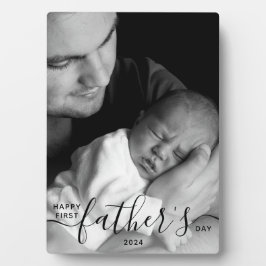 Happy First Vatertag Foto Vater Geschenk Fotoplatte