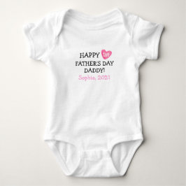 Happy First Vathers Day Baby Outfit Baby Strampler