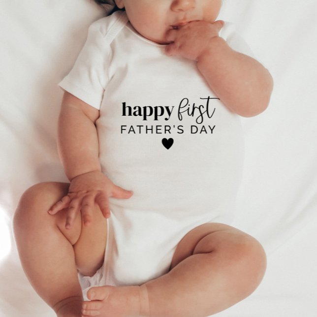 Happy First Vathers Day Heart - Baby Strampler (Von Creator hochgeladen)