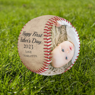 Happy First Vathers Day Personalisiert One of a Ki Baseball