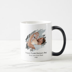 Happy First Vathers Day Personalisiertes Foto Verwandlungstasse