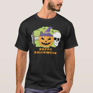 Happy Fitness Halloween - Gruseliger Totenkopf und T-Shirt