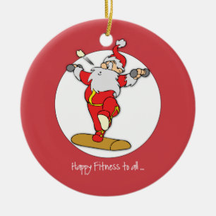 Happy Fitness Übung Weihnachten mit dem Weihnacht Keramik Ornament