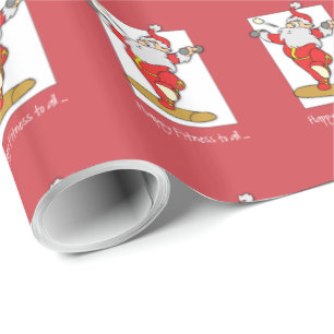 Happy Fitness Übung Weihnachten mit dem Weihnachts Geschenkpapier