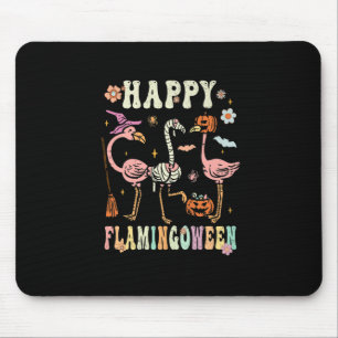 Happy Flamingoween Hexch Pumpkin Mummy Flamingo Ha Mousepad