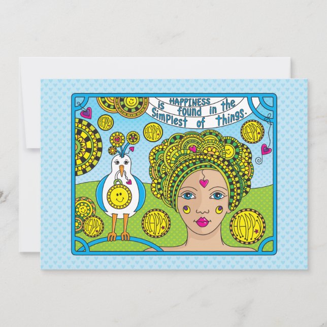 Happy_Flat Card 7"x5" (Vorderseite)