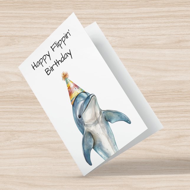 Happy Flippin's Geburtstagsdolphin Karte (Von Creator hochgeladen)