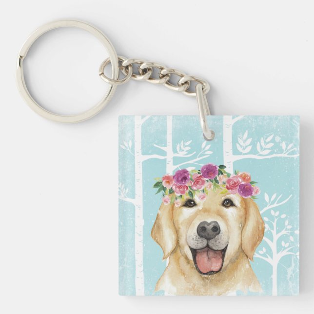 Happy Flower Animal dans Blue Forest-Dog-Retriever (Devant)
