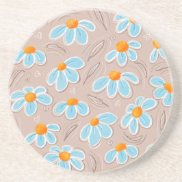 Happy Flowers Sandstone Getränkeuntersetzer