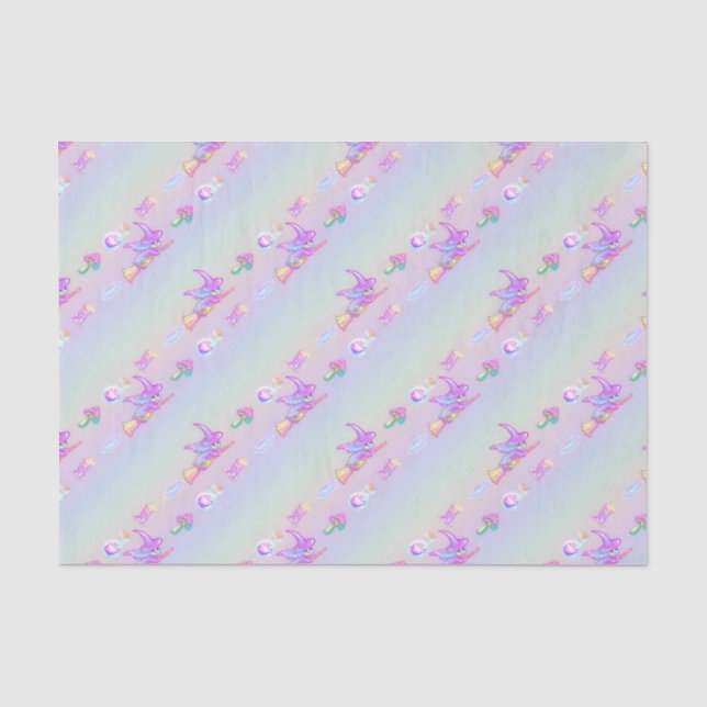 Happy Flying Hexenglänzend Rainbow-Muster Seidenpapier (Vorderseite)