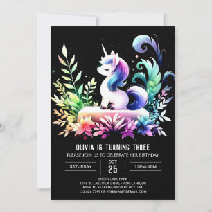 Happy Forest Horse Birthday Einladung